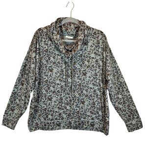 Maurices XL Leopard Print Cowl Neck Pullover Sweater Gray animal print soft warm